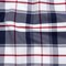 1 Yard Cotton Oxford Shirting Dark Blue Cranberry Red and White Plaid Deadstock Fabric